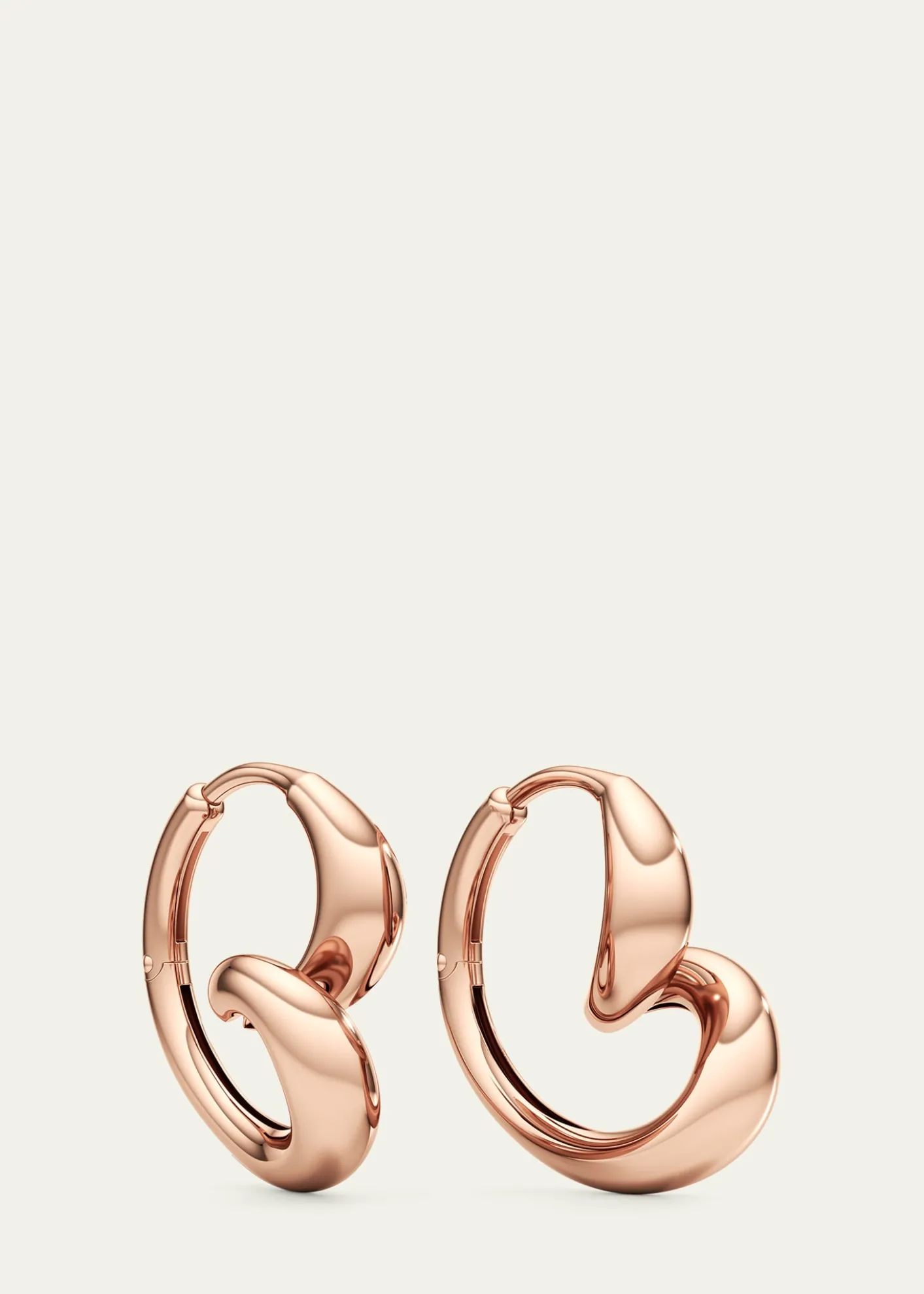UnsaidWhirlwind Hoop Earrings in 18K Rose Gold