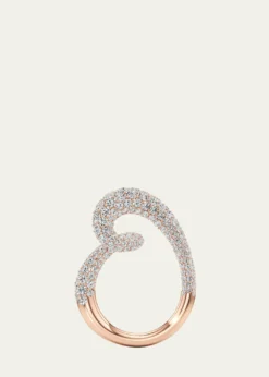 UnsaidWhirlwind Half Lab-Grown Diamond Pave Ring in 18K Rose Gold