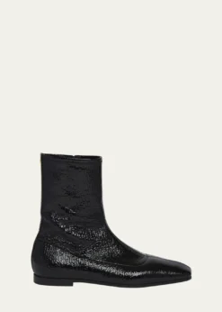 Valentino GaravaniMen's Glovely Patent Zip Ankle Boots