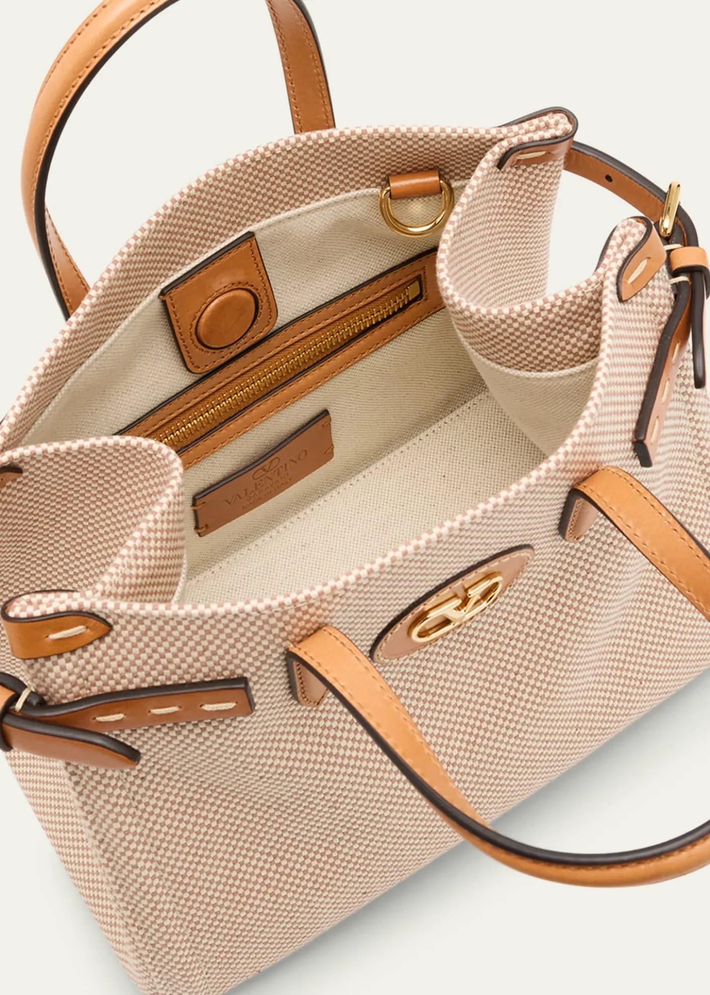 Valentino GaravaniAntibes Small Canvas Shopping Tote Bag