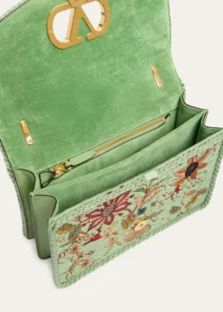 Valentino GaravaniBeaded Floral-Embroidered Shoulder Strap
