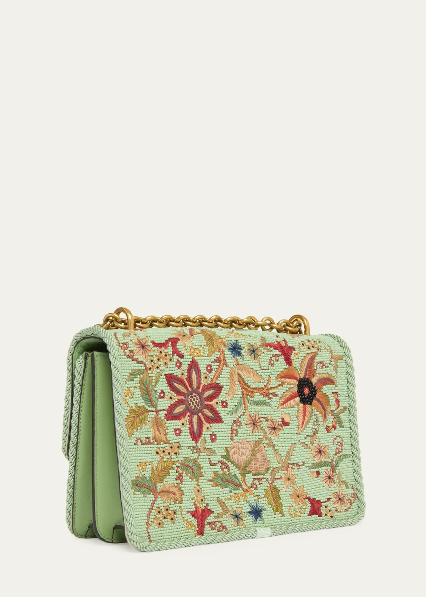 Valentino GaravaniBeaded Floral-Embroidered Shoulder Strap