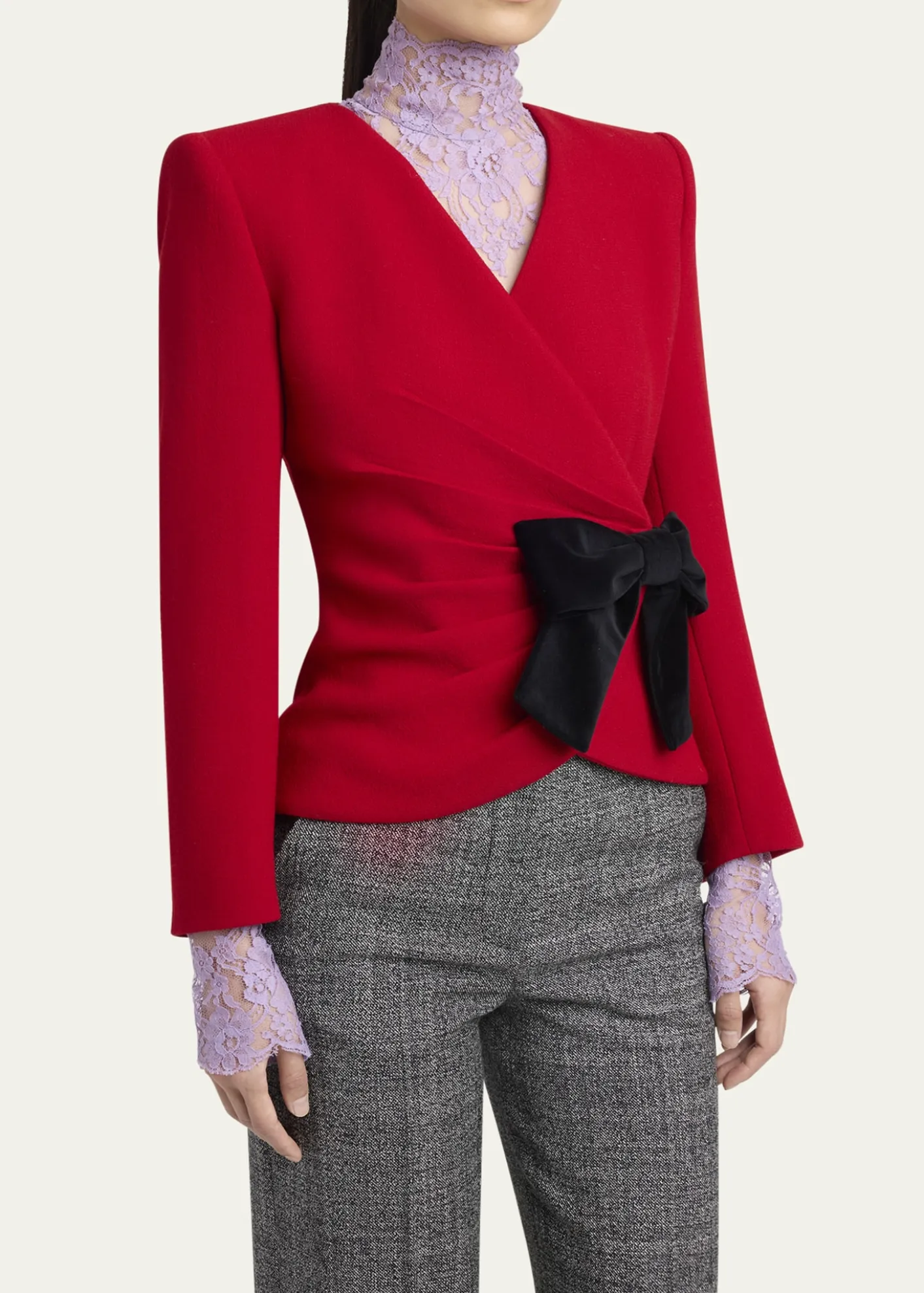 Valentino GaravaniBow Wrap Blazer Jacket
