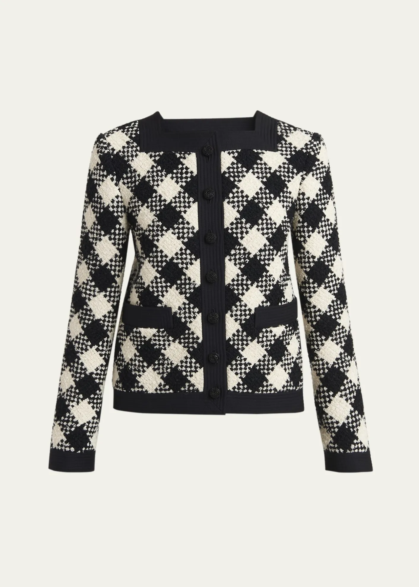 Valentino GaravaniBuffalo Check Tweed Single-Breasted Jacket