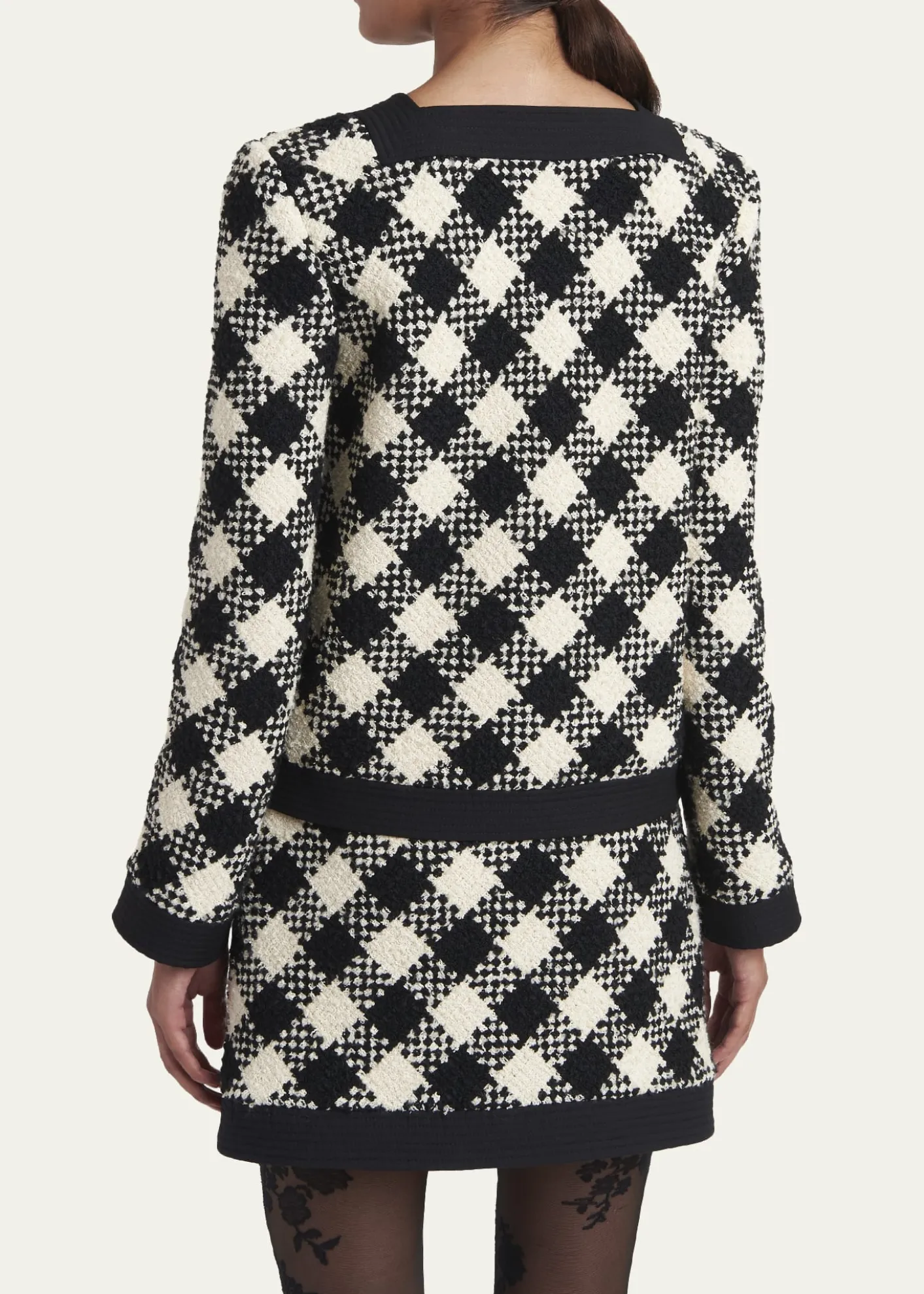 Valentino GaravaniBuffalo Check Tweed Single-Breasted Jacket