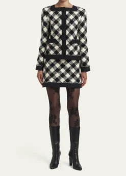 Valentino GaravaniBuffalo Check Tweed Single-Breasted Jacket