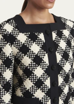 Valentino GaravaniBuffalo Check Tweed Single-Breasted Jacket