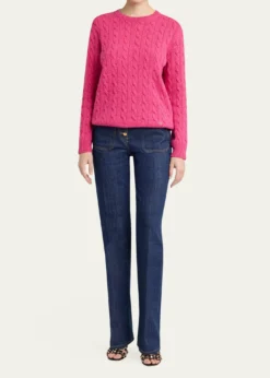 Valentino GaravaniCable Knit Crewneck Sweater