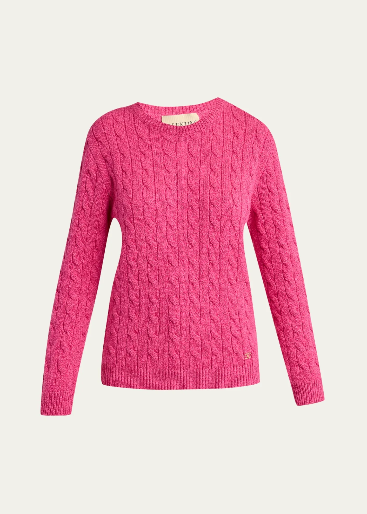 Valentino GaravaniCable Knit Crewneck Sweater