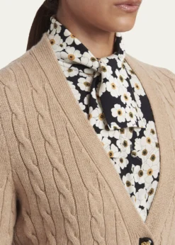 Valentino GaravaniCable-Knit Longline Cashmere Cardigan
