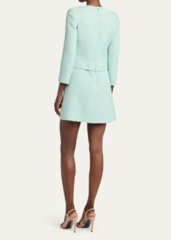 Valentino GaravaniCrepe Couture Belted VLogo Mini Dress