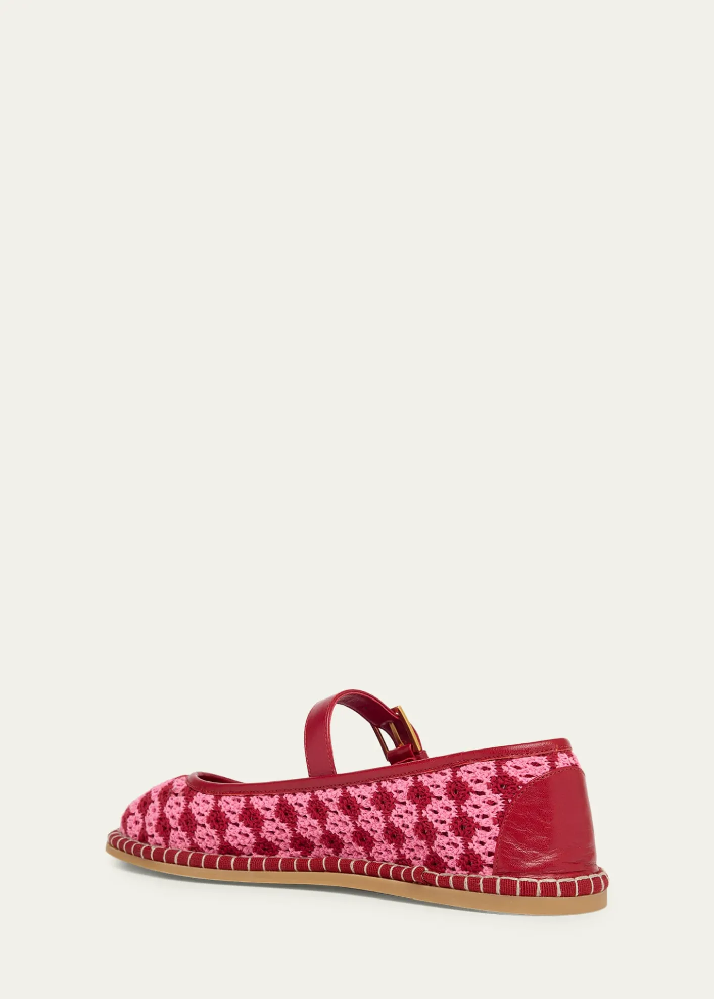 Valentino GaravaniCrochet Mary Jane Ballerina Flats