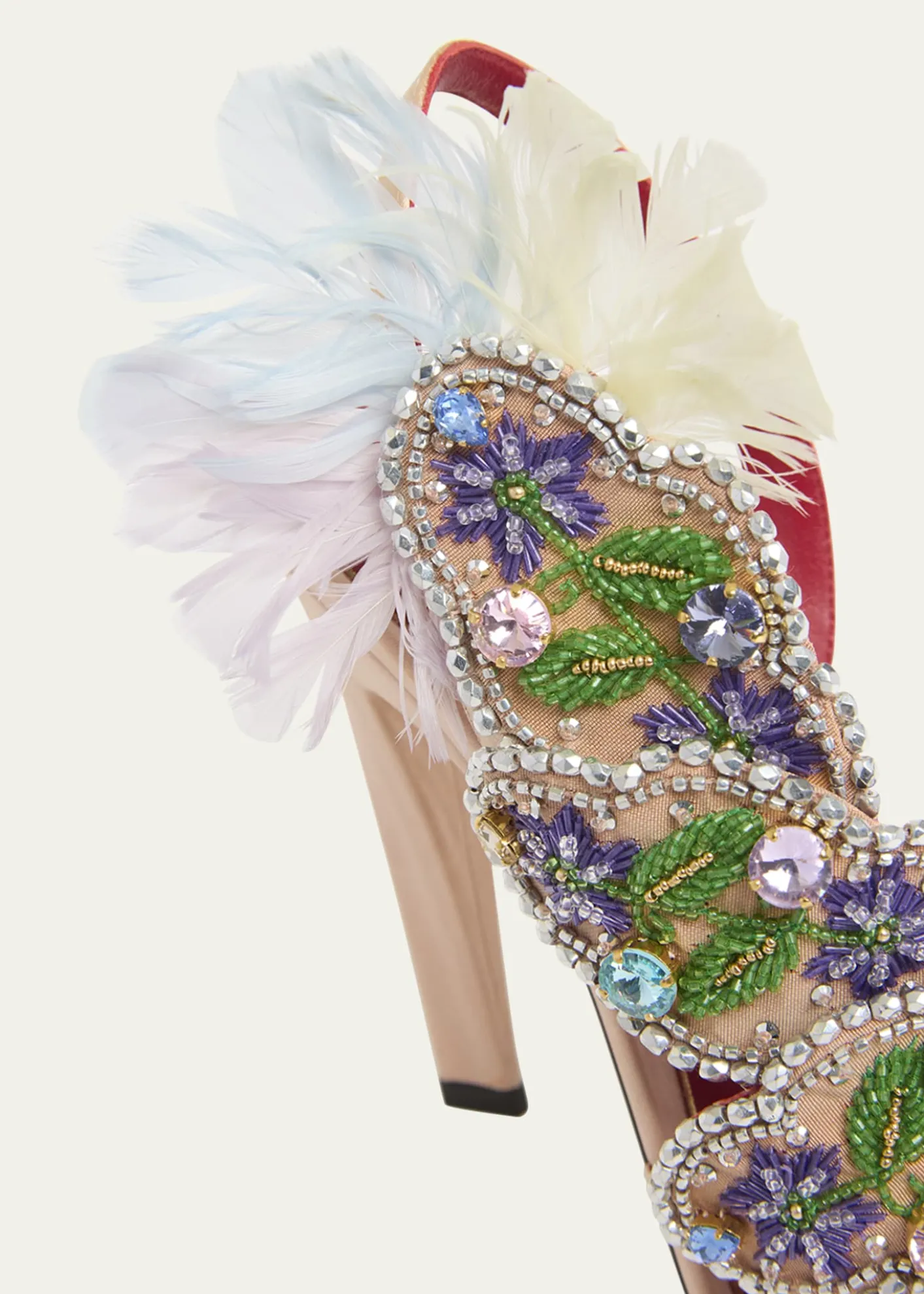 Valentino GaravaniDans Le Foyer Embellished Slingback Sandals