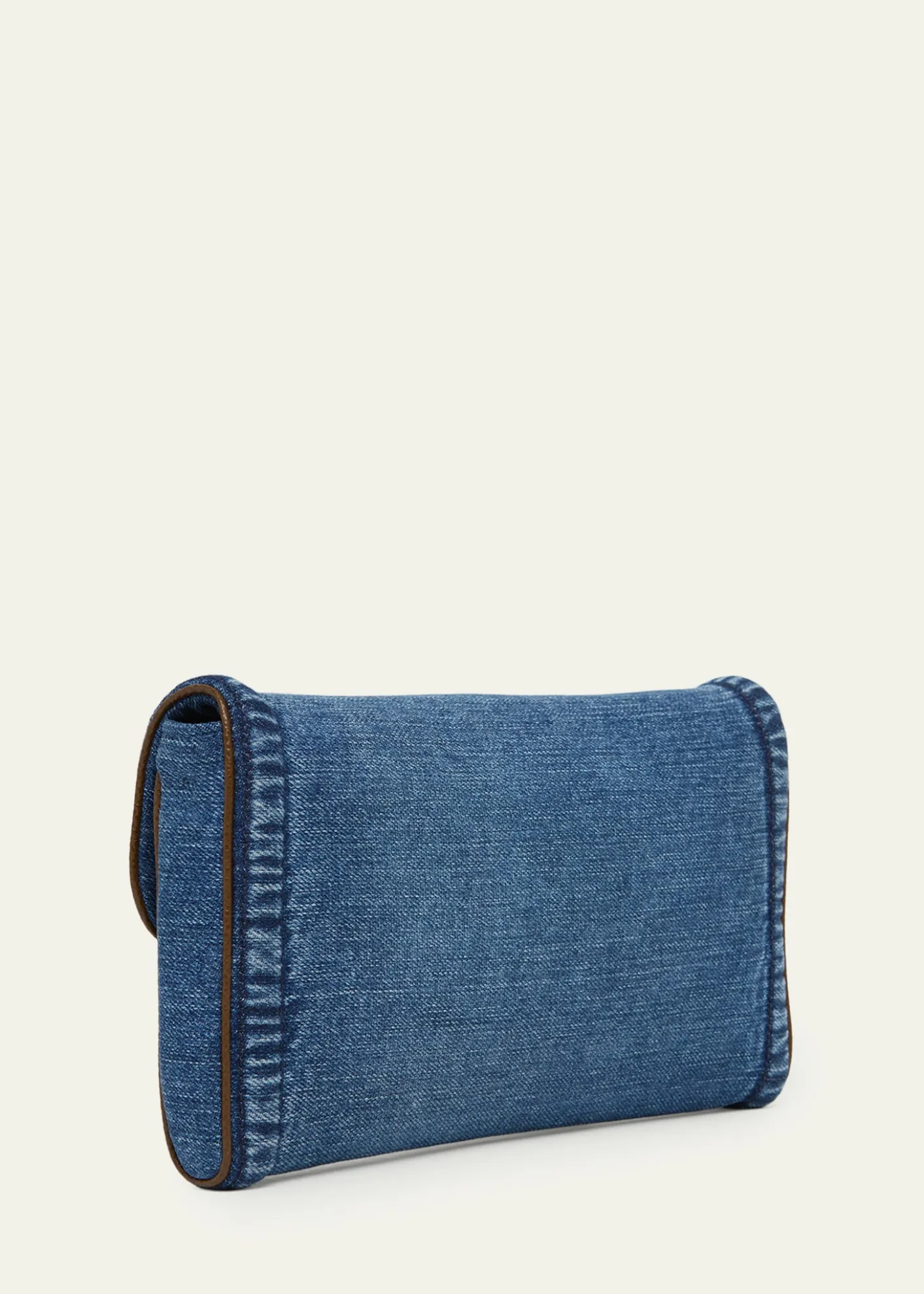 Valentino GaravaniDeVain Small Denim VLogo Shoulder Bag
