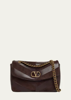 Valentino GaravaniDjuna Medium Patchwork Chevron Shoulder Bag
