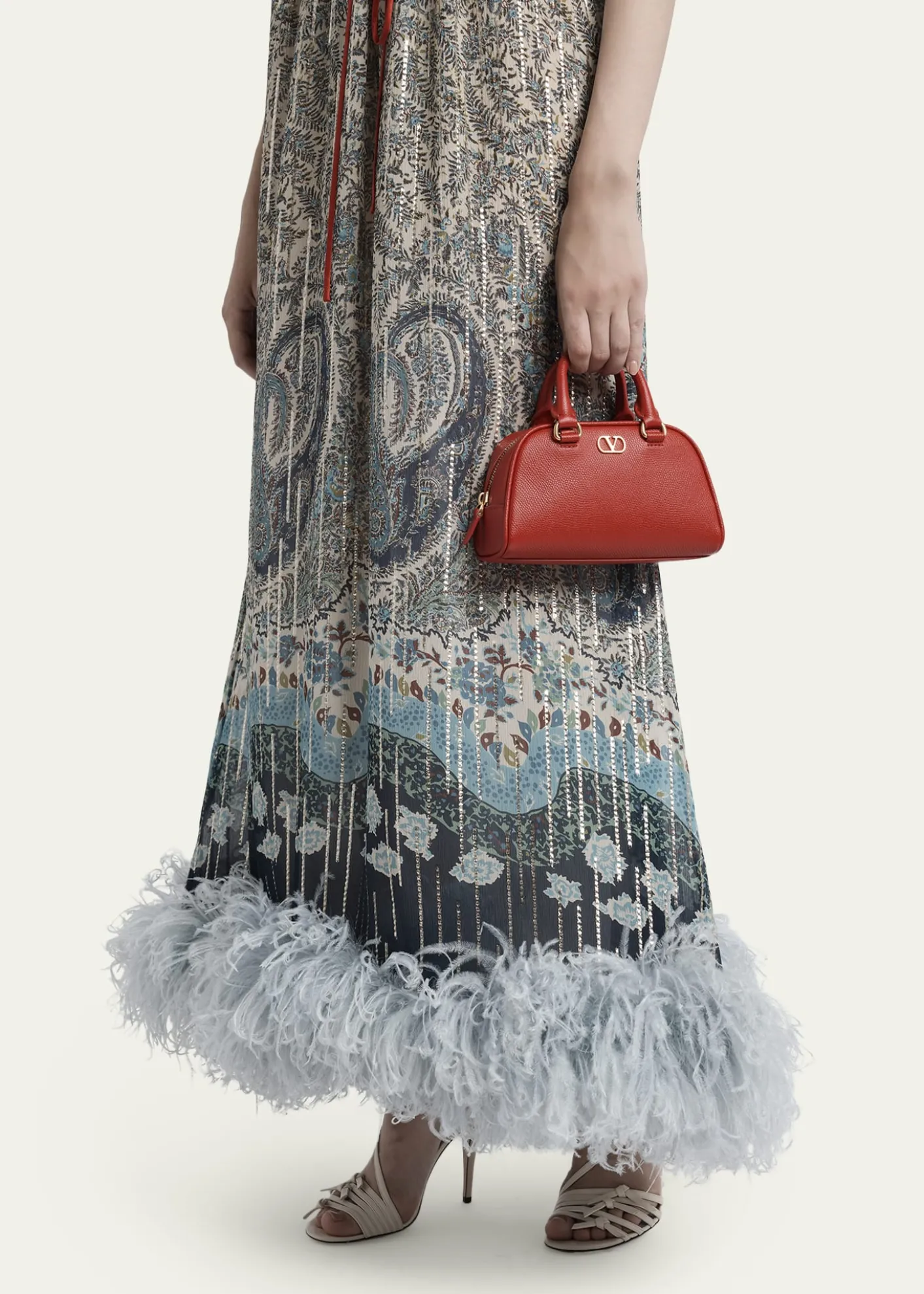 Valentino GaravaniDome Mini Leather Top-Handle Bag