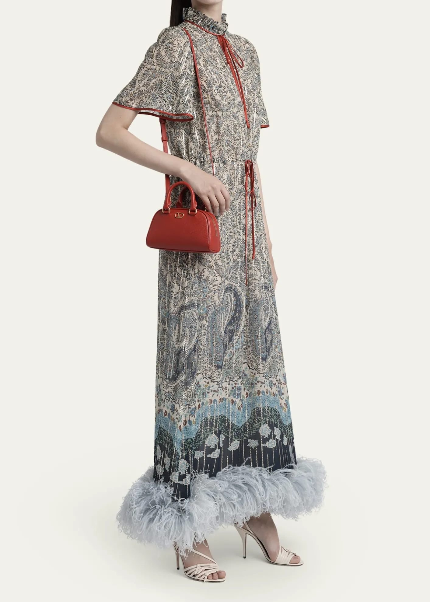 Valentino GaravaniDome Mini Leather Top-Handle Bag