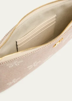 Valentino GaravaniEyelet-Embroidered Canvas Clutch Bag