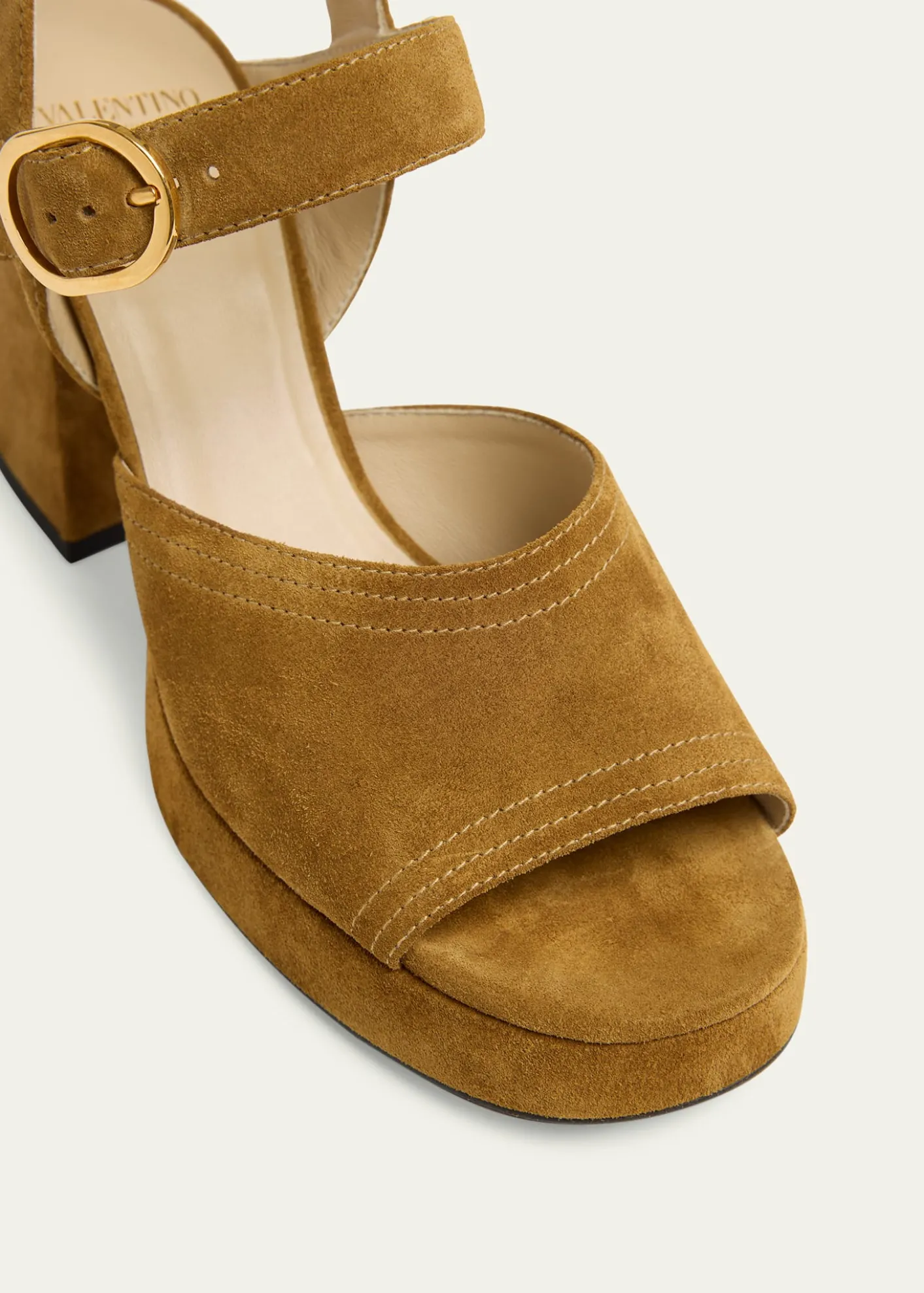 Valentino GaravaniFawcette VLogo Suede Platform Sandals