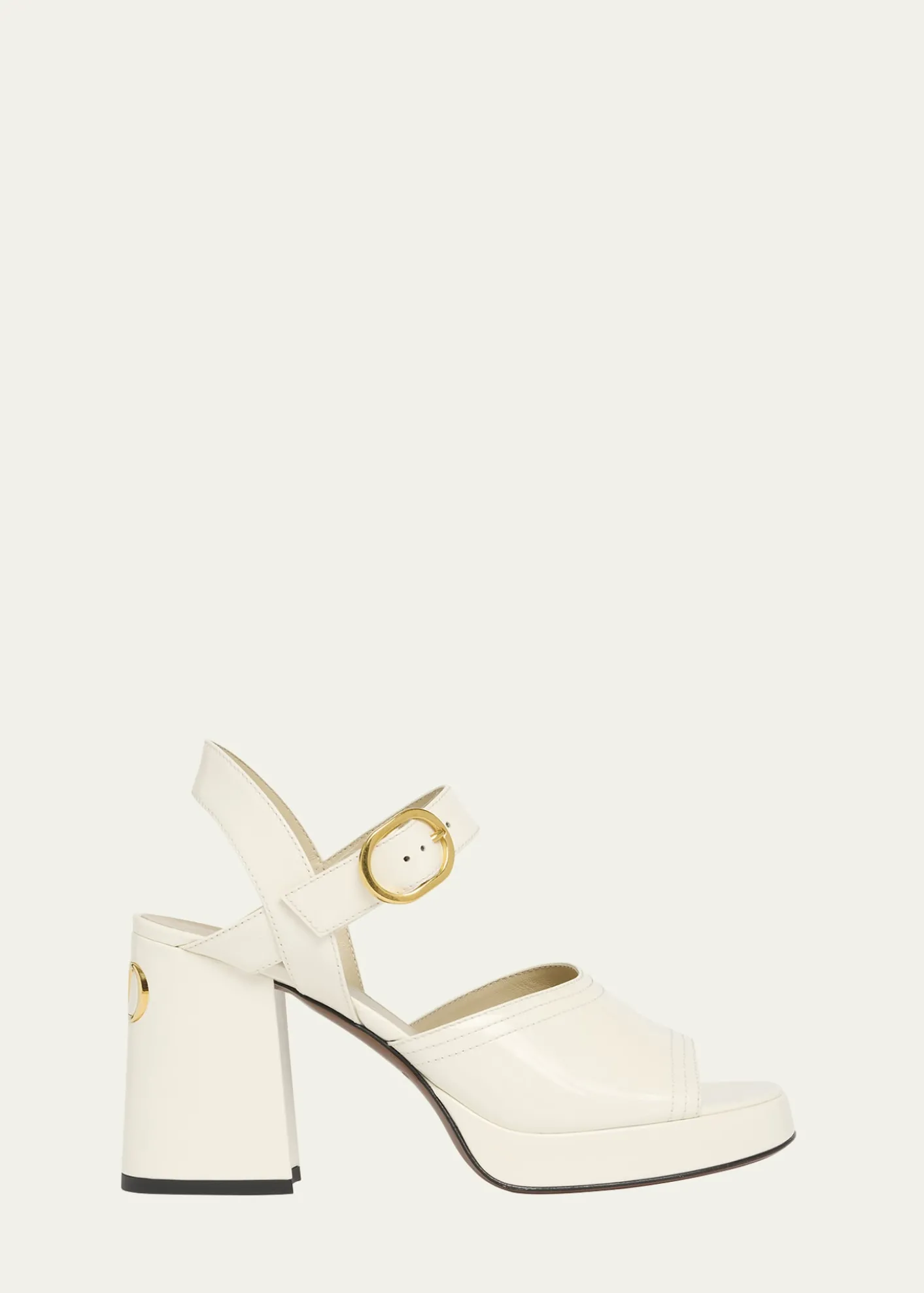 Valentino GaravaniFawcette VLogo Patent Leather Platform Sandals