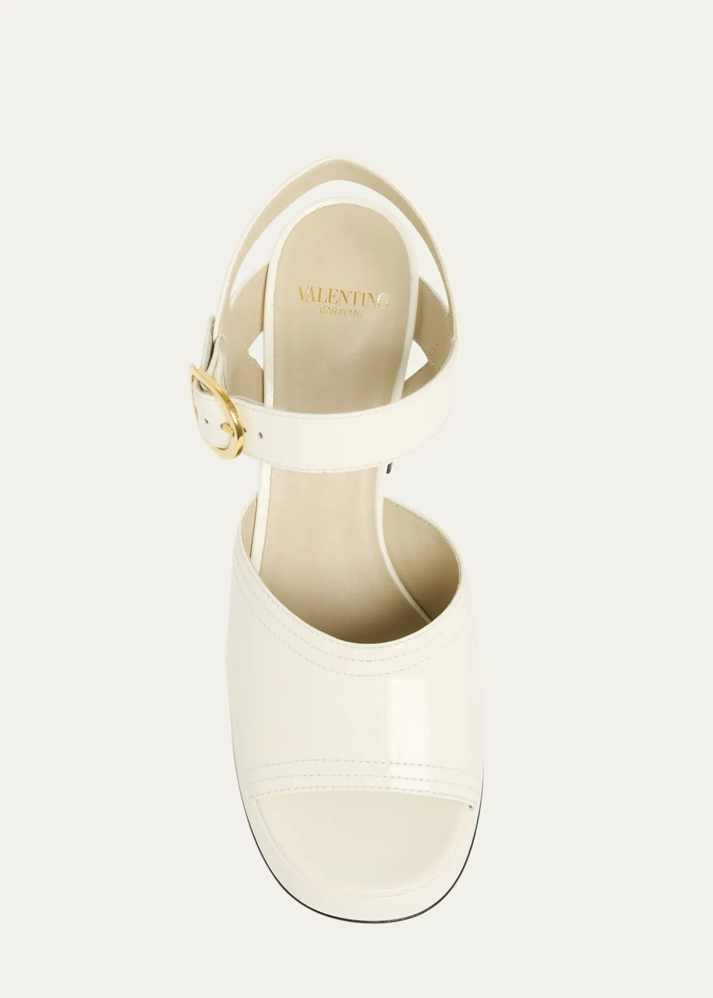 Valentino GaravaniFawcette VLogo Patent Leather Platform Sandals