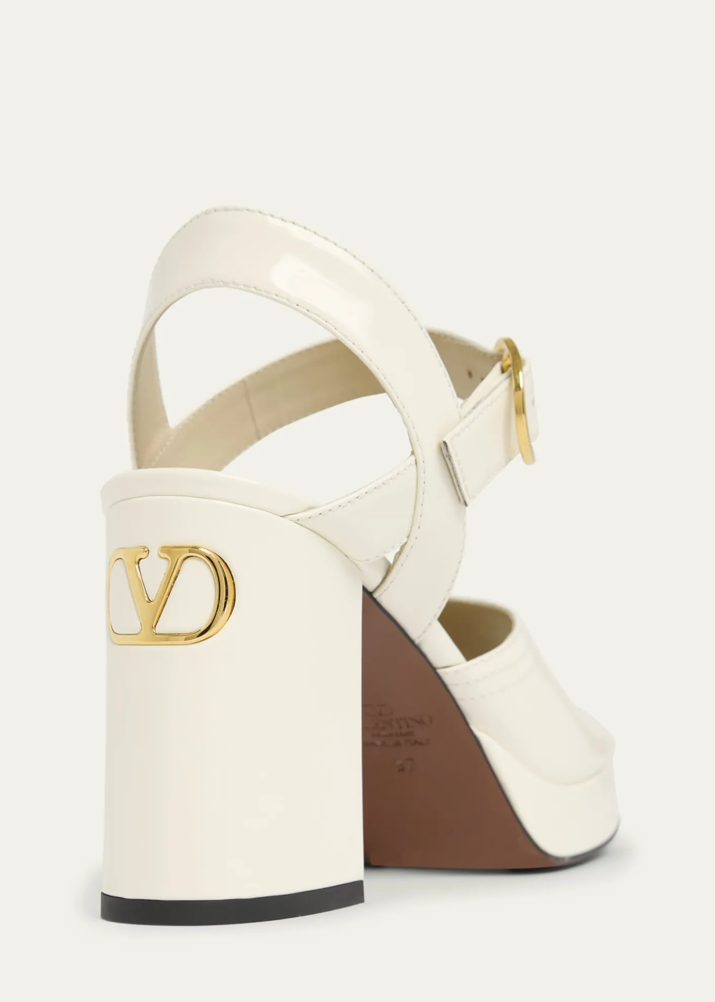 Valentino GaravaniFawcette VLogo Patent Leather Platform Sandals