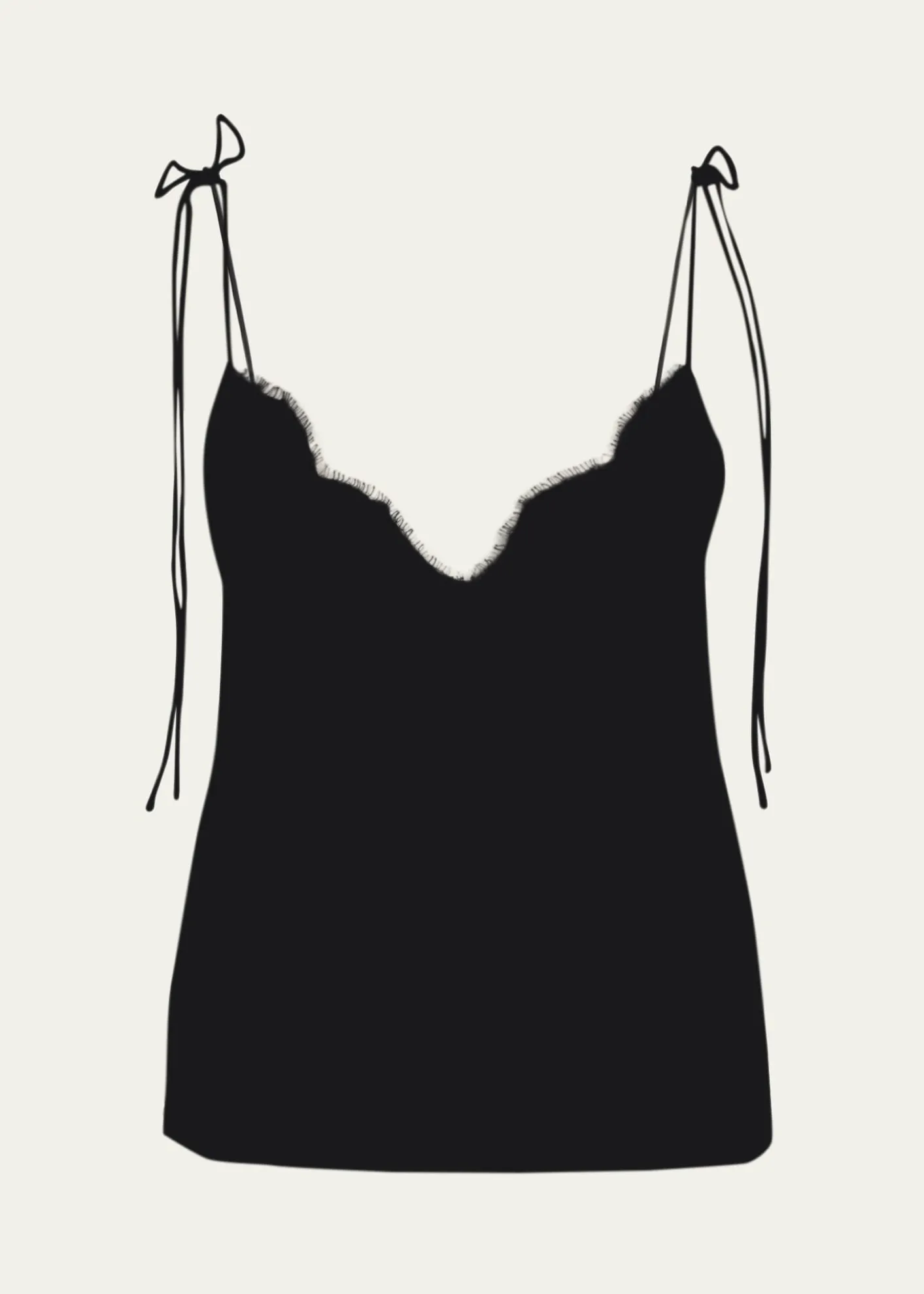 Valentino GaravaniLace-Trim Silk Cami Top