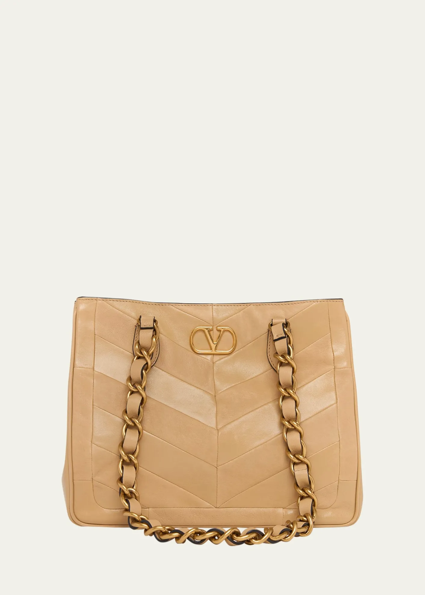 Valentino GaravaniLaseine Small Nappa Leather Shopping Bag