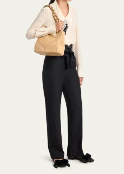 Valentino GaravaniLaseine Small Nappa Leather Shopping Bag