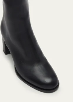 Valentino GaravaniLeather Knee High Boots with V Logo