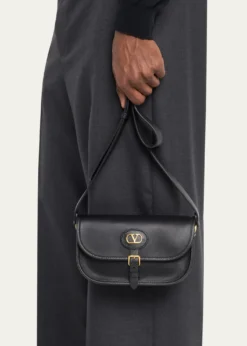 Valentino GaravaniMen's Antibes Small Leather Crossbody Bag
