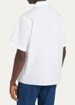 Valentino GaravaniMen's Cotton Poplin Camp Shirt
