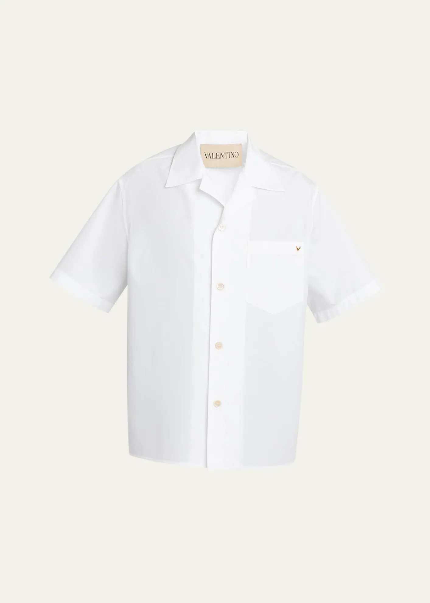 Valentino GaravaniMen's Cotton Poplin Camp Shirt