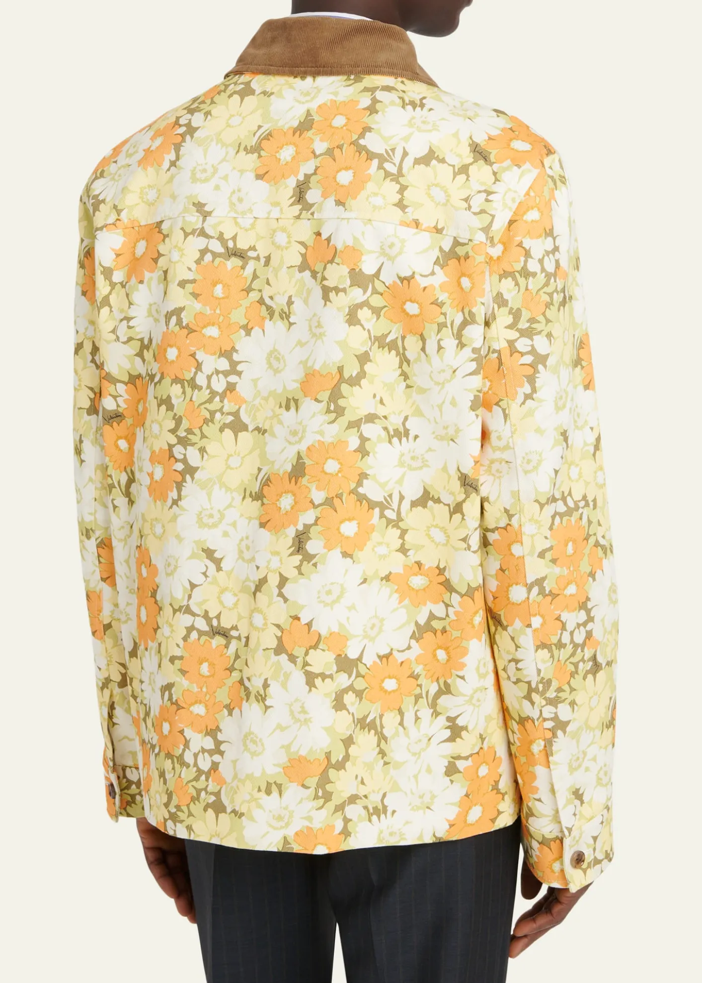 Valentino GaravaniMen's Floral-Print Cotton Jacket