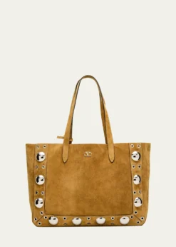 Valentino GaravaniMen's Nellcote Large Studded Suede Tote Bag