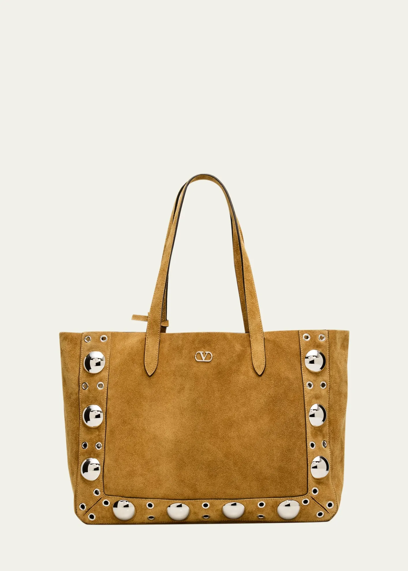 Valentino GaravaniMen's Nellcote Large Studded Suede Tote Bag