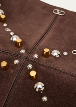 Valentino GaravaniMen's Nellcote Studded Suede Belt Bag