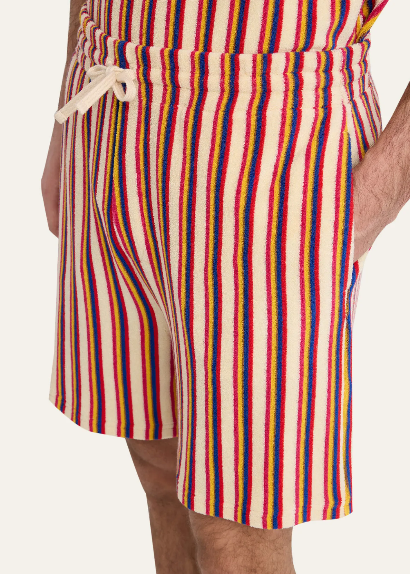 Valentino GaravaniMen's Striped Toweling Shorts