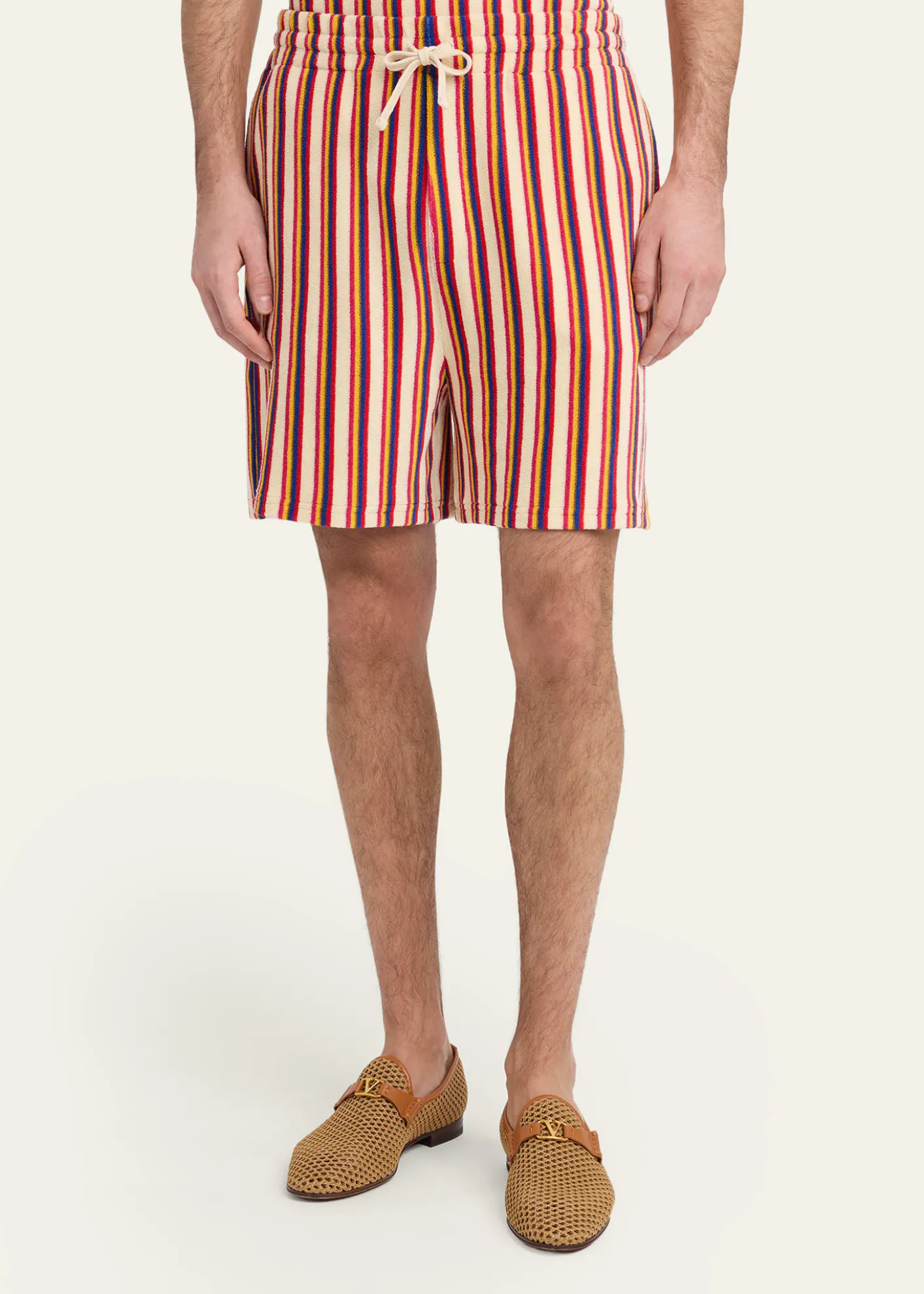 Valentino GaravaniMen's Striped Toweling Shorts