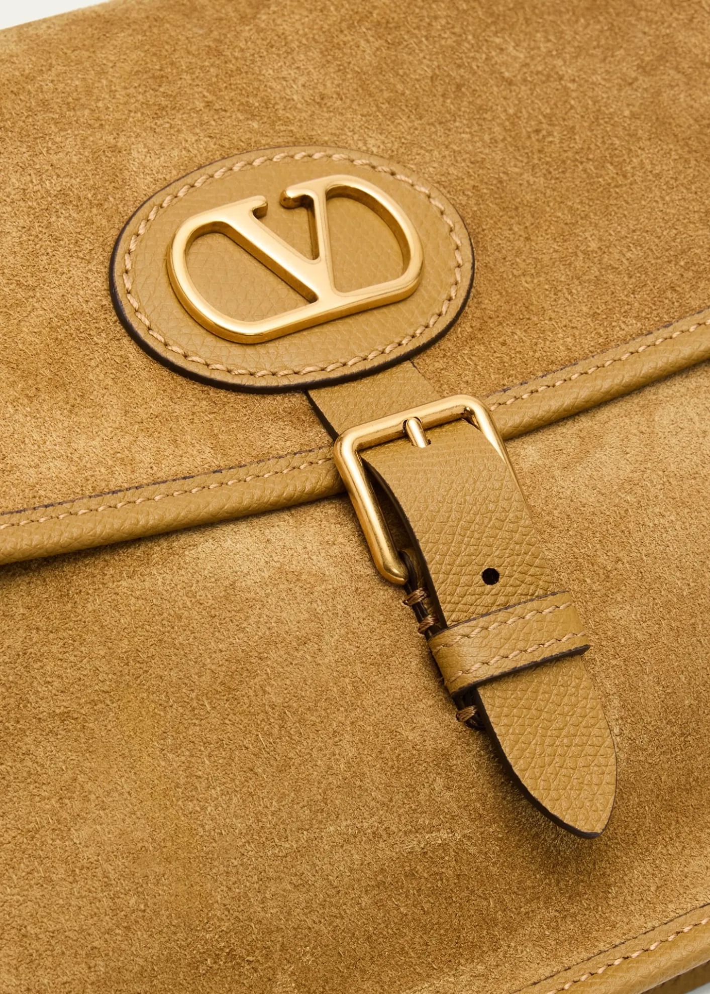Valentino GaravaniMen's Suede Crossbody Bag