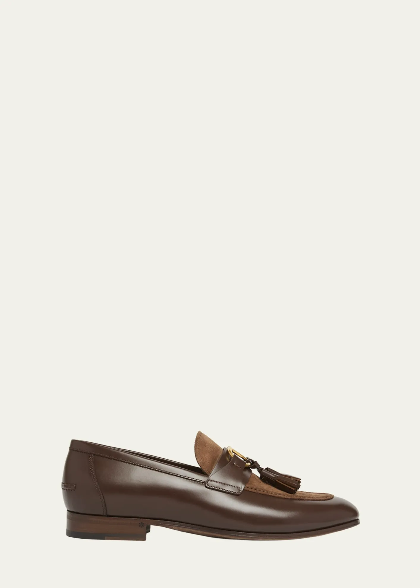 Valentino GaravaniMen's Vaniteux VLogo Leather & Suede Tassel Loafers