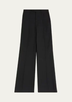 Valentino GaravaniMen's Wide Leg Flared Flat-Front Pants