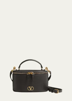 Valentino GaravaniMini Grain Leather Vanity Bag