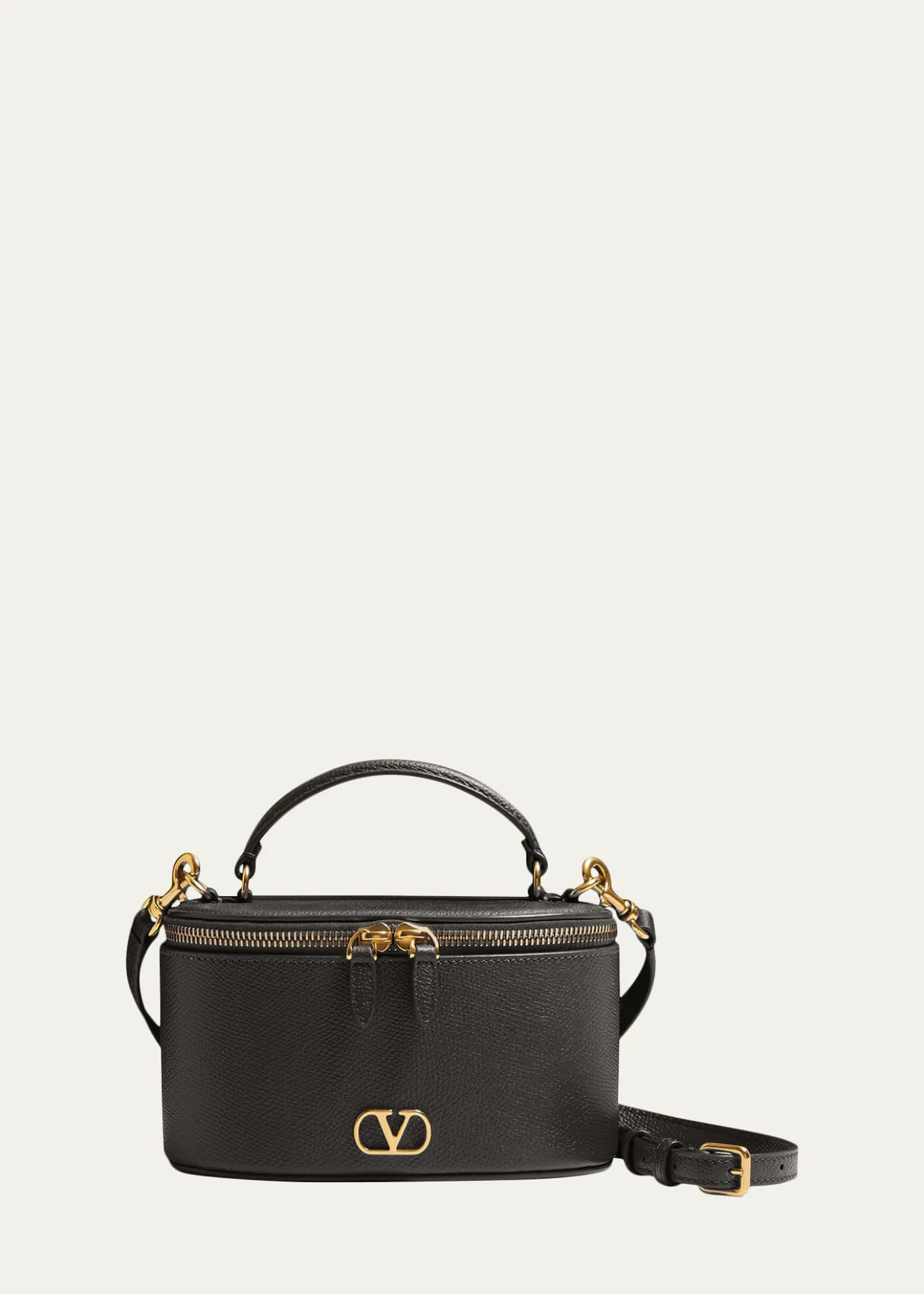 Valentino GaravaniMini Grain Leather Vanity Bag