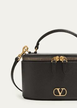 Valentino GaravaniMini Grain Leather Vanity Bag