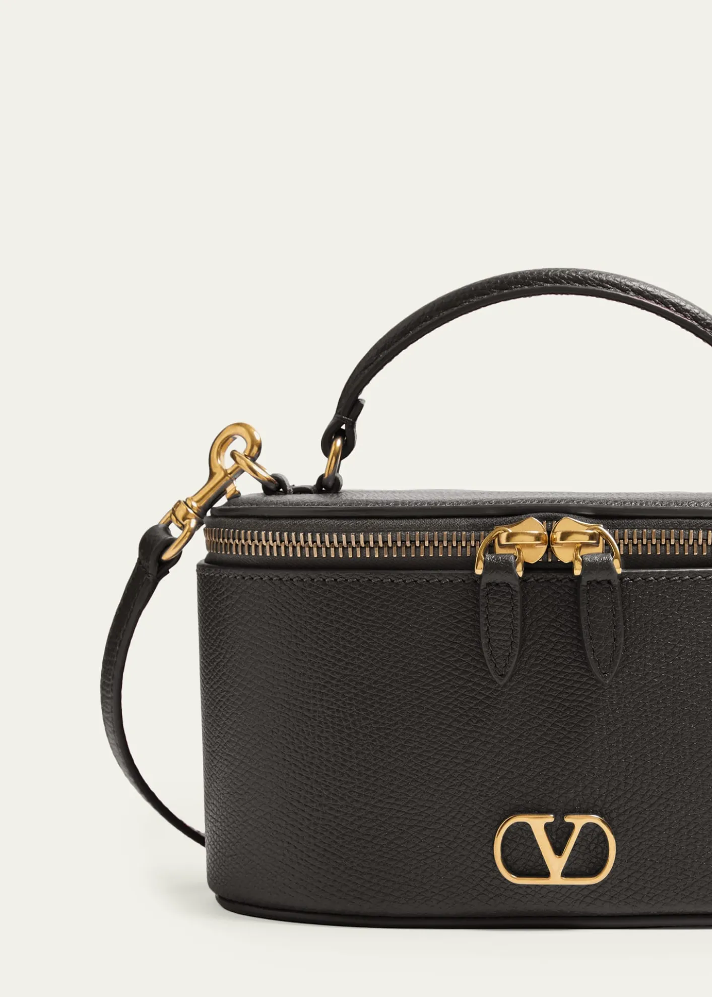 Valentino GaravaniMini Grain Leather Vanity Bag