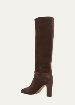 Valentino Garavani85mm Pattie Suede Knee-High Boots