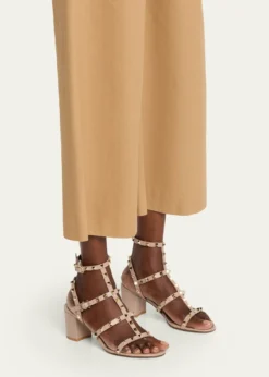 Valentino Garavani60mm Rockstud Leather City Sandals
