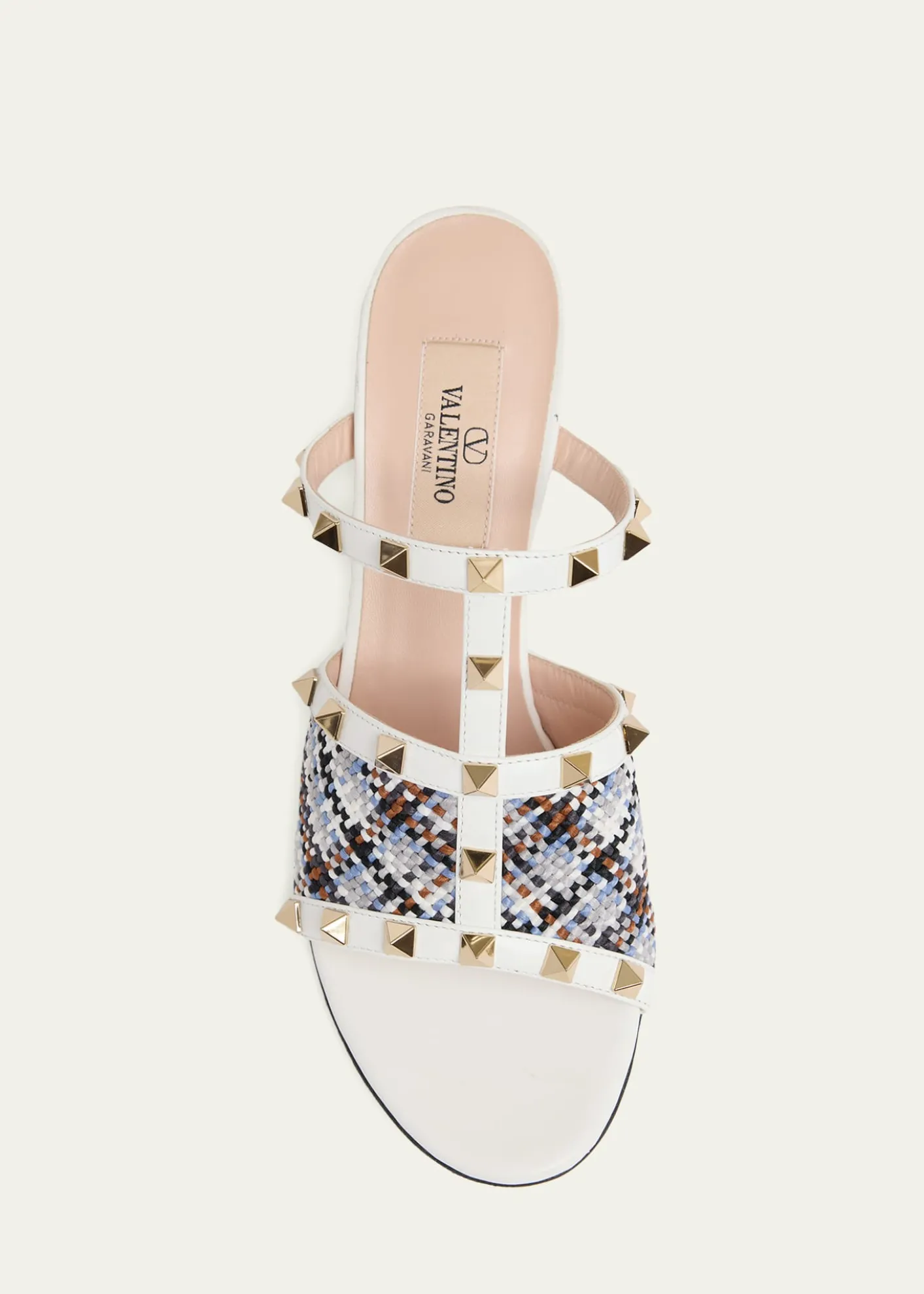 Valentino Garavani60mm Rockstud Leather Block-Heel Mules