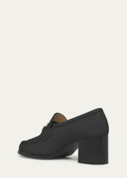 Valentino Garavani60mm VLogo Signature Leather Block-Heel Penny Loafers